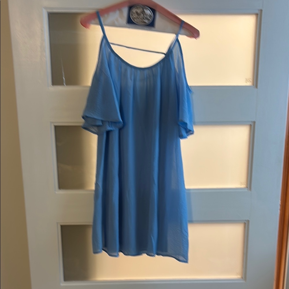Light Blue Off-Shoulder Dress